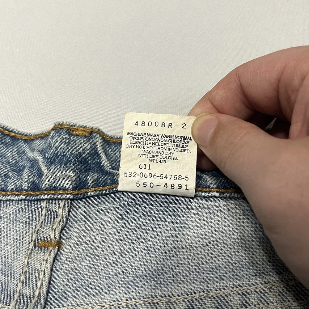 Vintage 90s Levi 550 Relaxed Tapered Size 36x29 Fits (34x29) Jeans USA Made